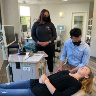 Dr. Paventy with patient - Corvallis orthodontist, Albany orthodontist, Newport orthodontist, Lebanon orthodontist, Orthodontist near me, Eugene orthodontist, Florence orthodontist