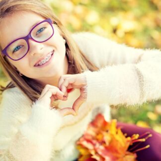 little girl with braces